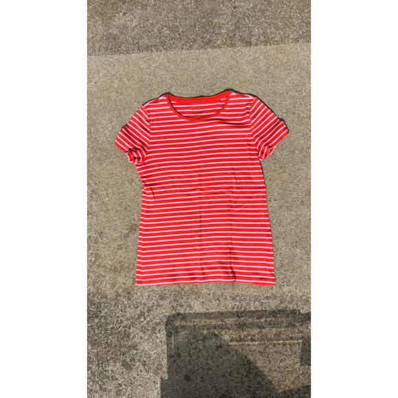 Talbots Blouse Women Size Small Stripe The Talbots Tee Crewneck Short Sleeve Top - Picture 1 of 4